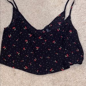 forever 21 flowy crop top
